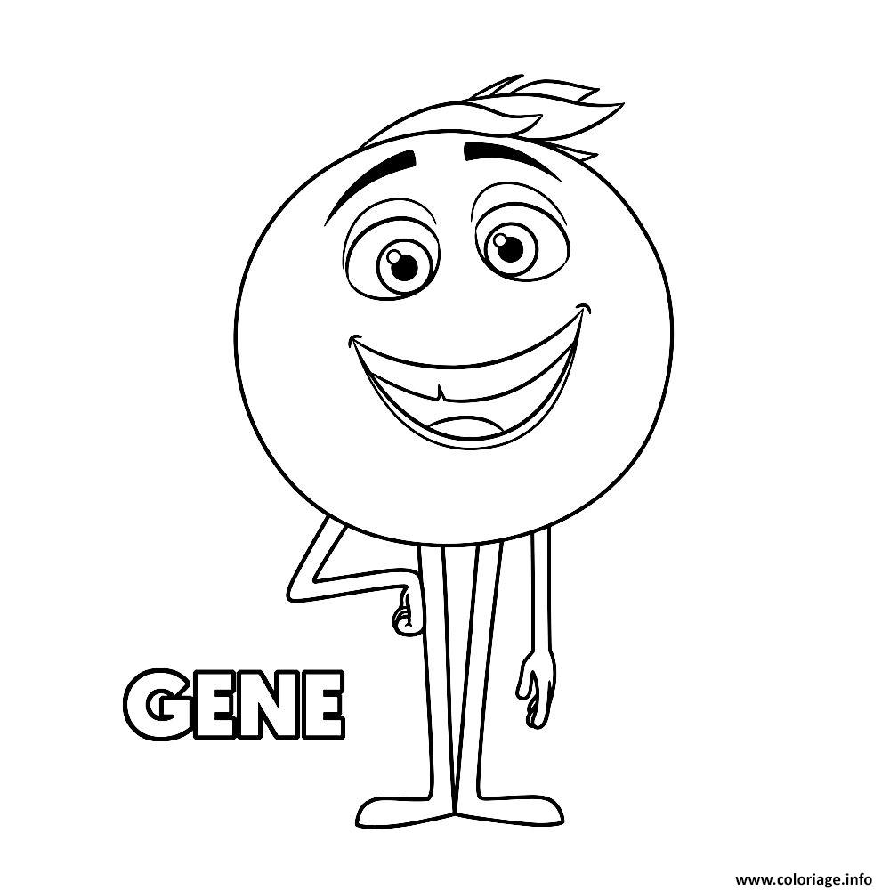 Coloriage Gene Emoji Movie 2 Dessin à Imprimer